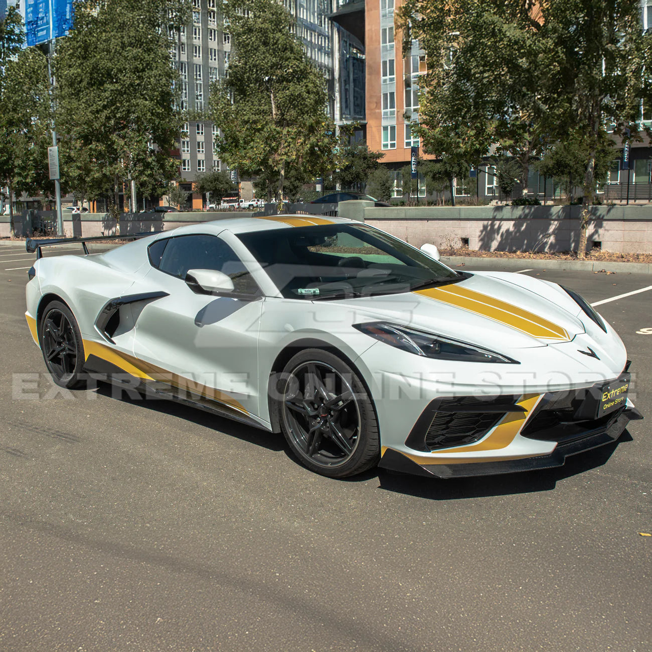 Extreme Online Store Carbon Fiber Front Splitter & Side Skirts Package C8 Corvette (2020+)