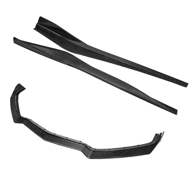 Extreme Online Store Carbon Fiber Front Splitter & Side Skirts Package C8 Corvette (2020+)