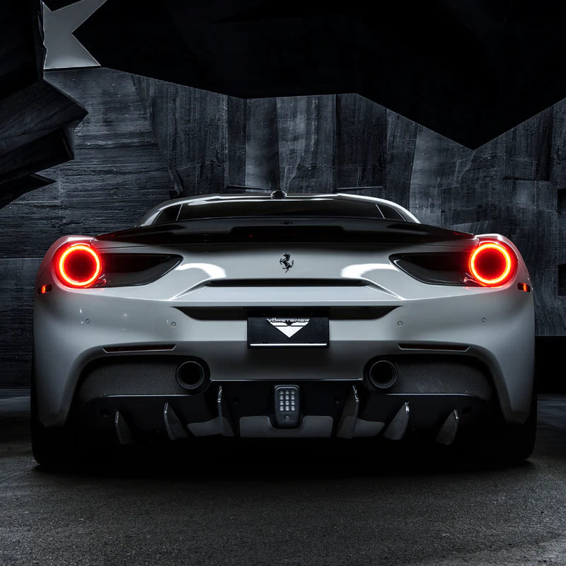 Vorsteiner Ferrari 488 Diavolo Carbon Fiber Rear Diffuser Fins (set of 6)