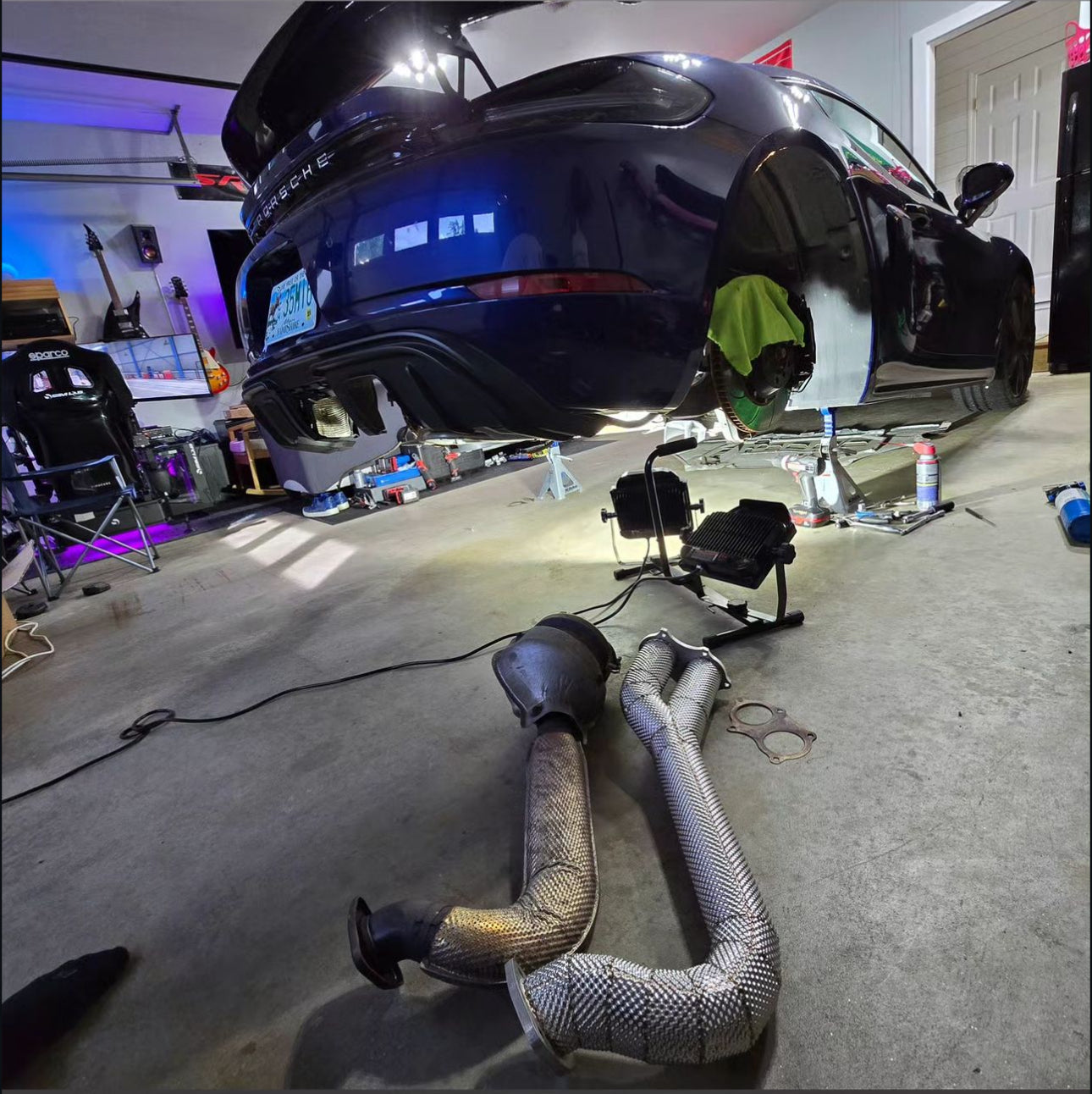 Forza Motor Works Competition Over Axle Pipes Porsche 718 GT4 / Spyder / GTS 4.0L (2020+)