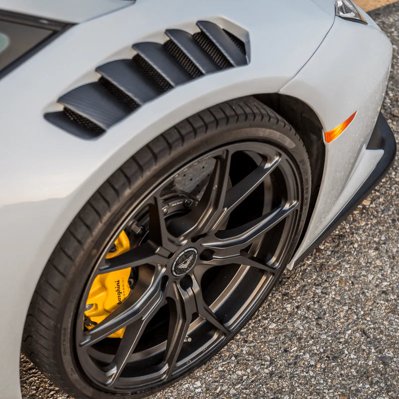 Vorsteiner Lamborghini Huracan Novara Edizione Aero Front Fenders w/Integrated Vents and Splash Shields (2x2 Gloss Carbon)