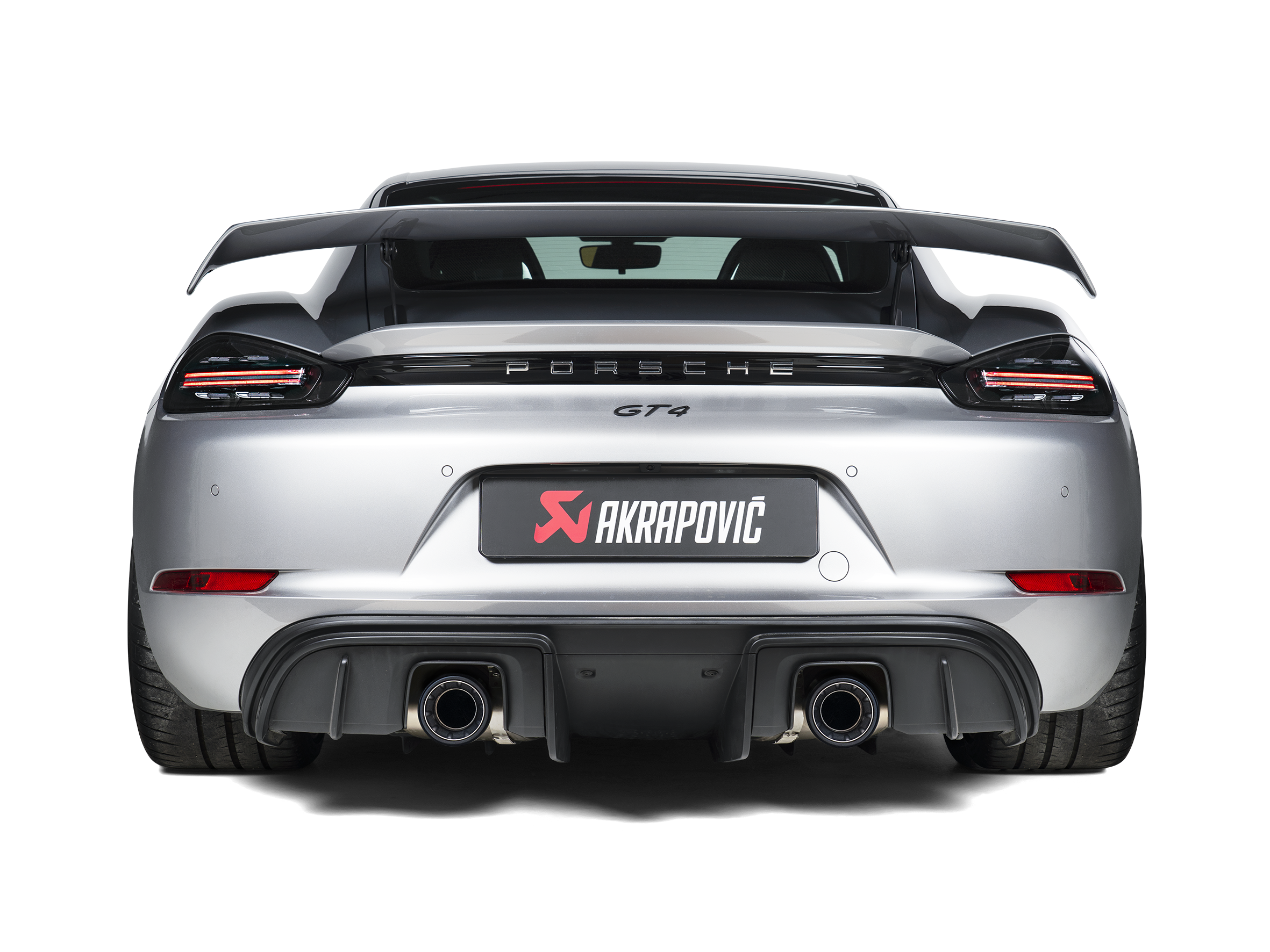 Akrapovic Black Coated Titanium Tail Pipe Set Porsche 718 GT4 / Spyder / GTS 4.0L