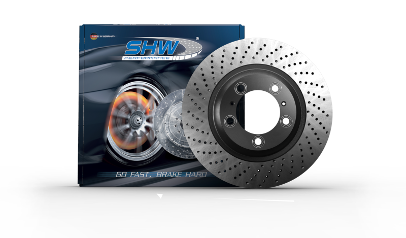 SHW Rear Drilled Brake Rotor Porsche 981 / 718 Boxster / Cayman