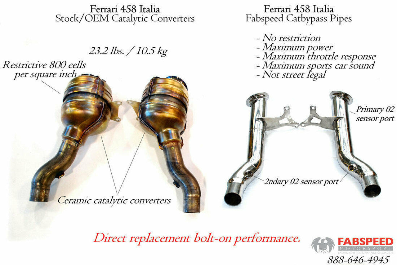 Fabspeed Competition Link Pipes Ferrari 458 (2010-2015)