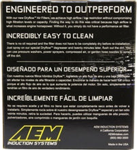 Load image into Gallery viewer, AEM 4 inch Short Neck 5 inch Element Filter Replacement